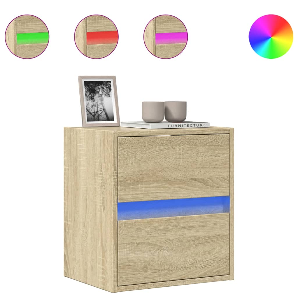 TV-Møbel Sonoma Eik Tv-benk med LED 41x31x45 cm
