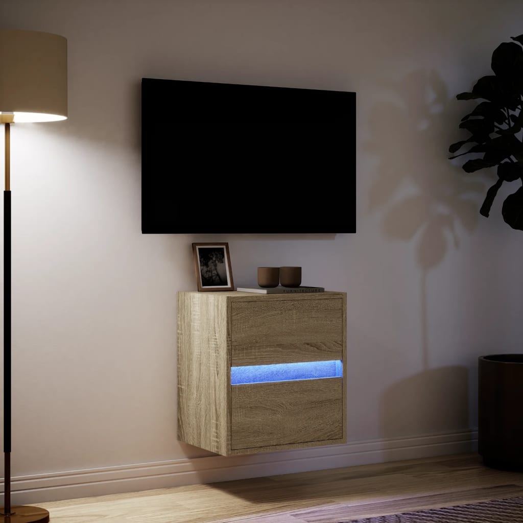 TV-Møbel Sonoma Eik Tv-benk med LED 41x31x45 cm