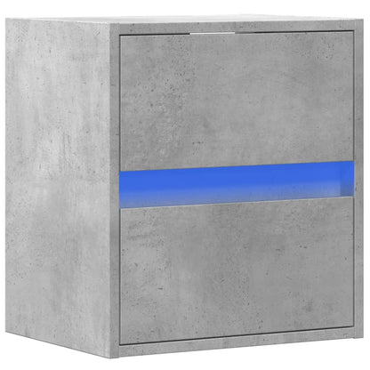 TV-Møbel Betonggrå Tv-benk med LED-lys 41x31x45 cm