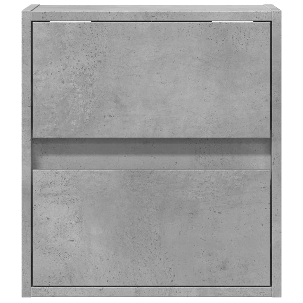 TV-Møbel Betonggrå Tv-benk med LED-lys 41x31x45 cm