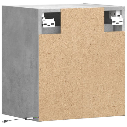 TV-Møbel Betonggrå Tv-benk med LED-lys 41x31x45 cm
