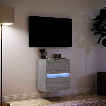 TV-Møbel Sonoma Grå Tv-benk med LED 41x31x45 cm
