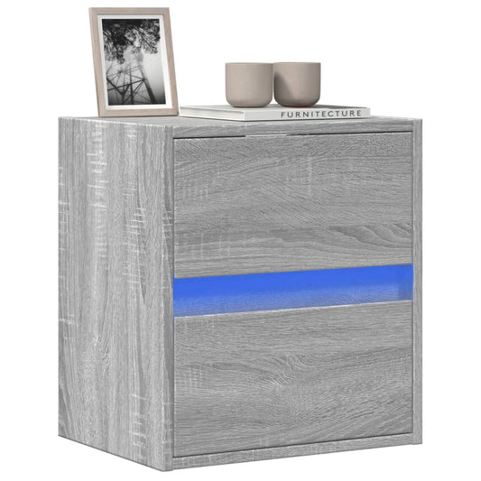 TV-Møbel Sonoma Grå Tv-benk med LED 41x31x45 cm