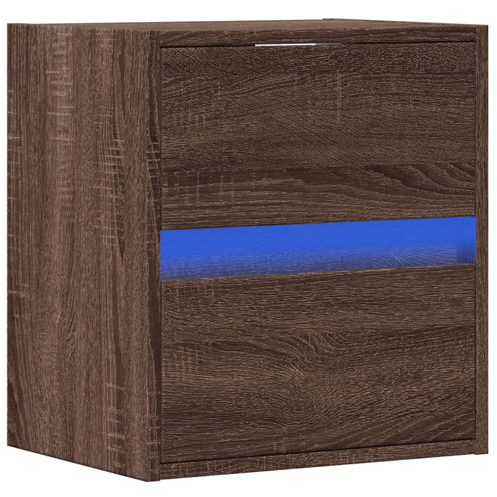 TV-Møbel Brun Eik Tv-benk med LED 41x31x45 cm