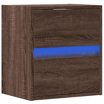 TV-Møbel Brun Eik Tv-benk med LED 41x31x45 cm
