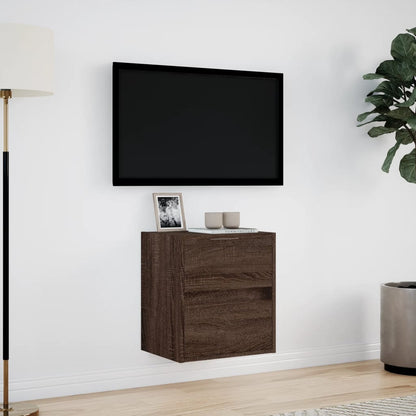TV-Møbel Brun Eik Tv-benk med LED 41x31x45 cm