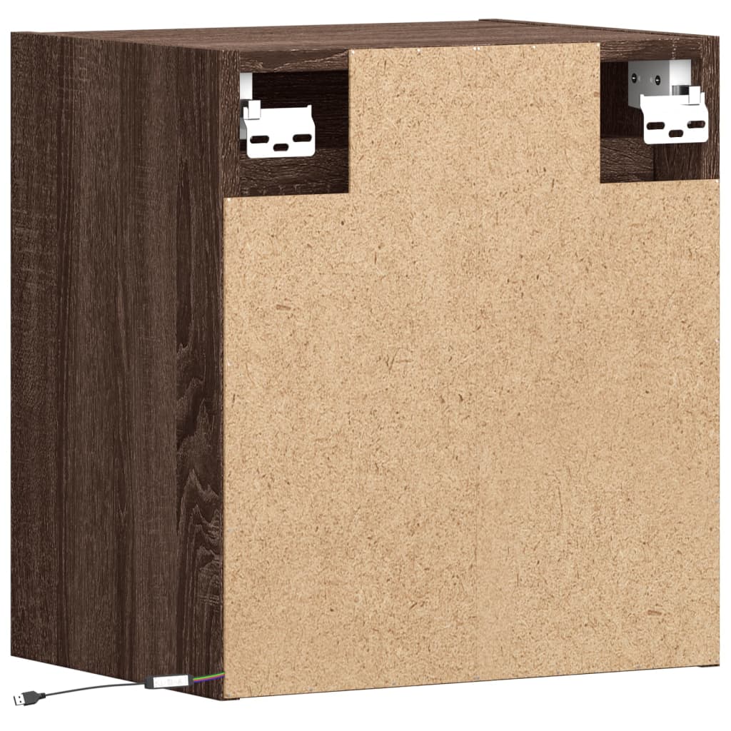 TV-Møbel Brun Eik Tv-benk med LED 41x31x45 cm