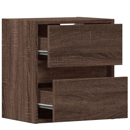 TV-Møbel Brun Eik Tv-benk med LED 41x31x45 cm