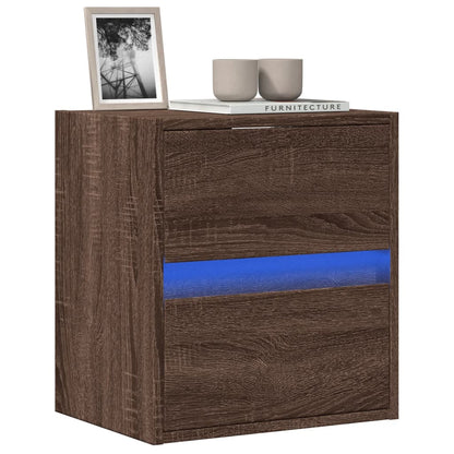 TV-Møbel Brun Eik Tv-benk med LED 41x31x45 cm