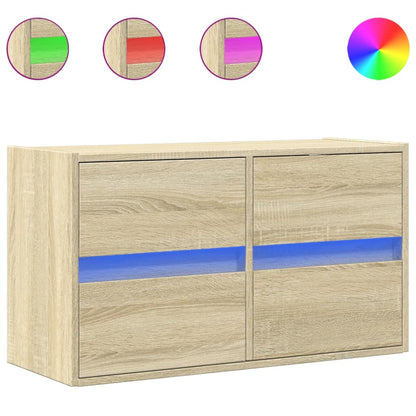 TV-Møbel Sonoma Eik TV-benk med LED 80x31x45 cm