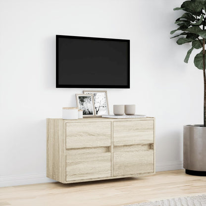 TV-Møbel Sonoma Eik TV-benk med LED 80x31x45 cm