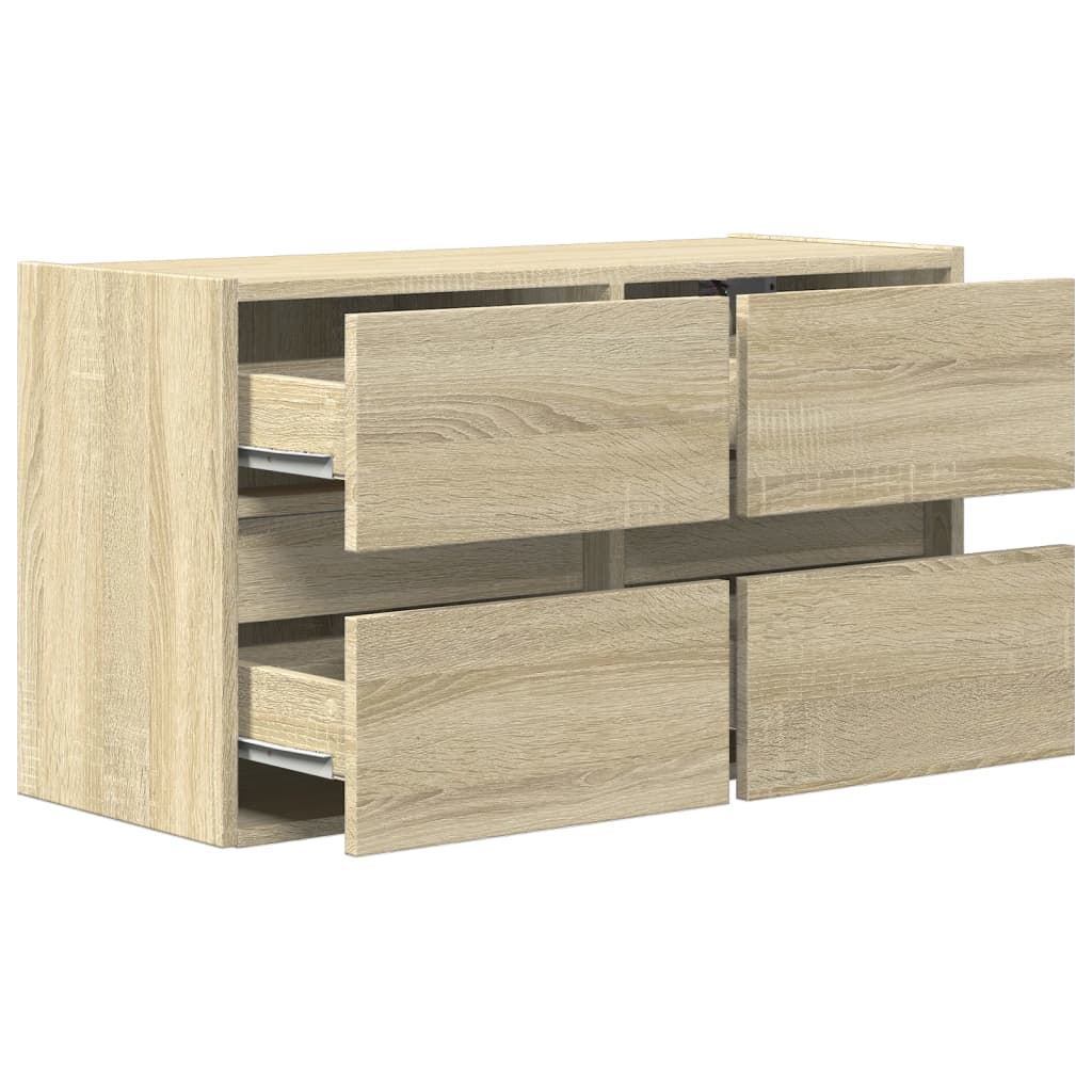 TV-Møbel Sonoma Eik TV-benk med LED 80x31x45 cm