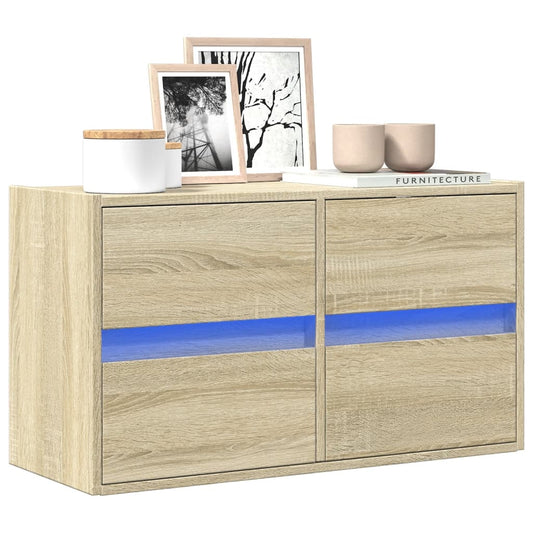 TV-Møbel Sonoma Eik TV-benk med LED 80x31x45 cm