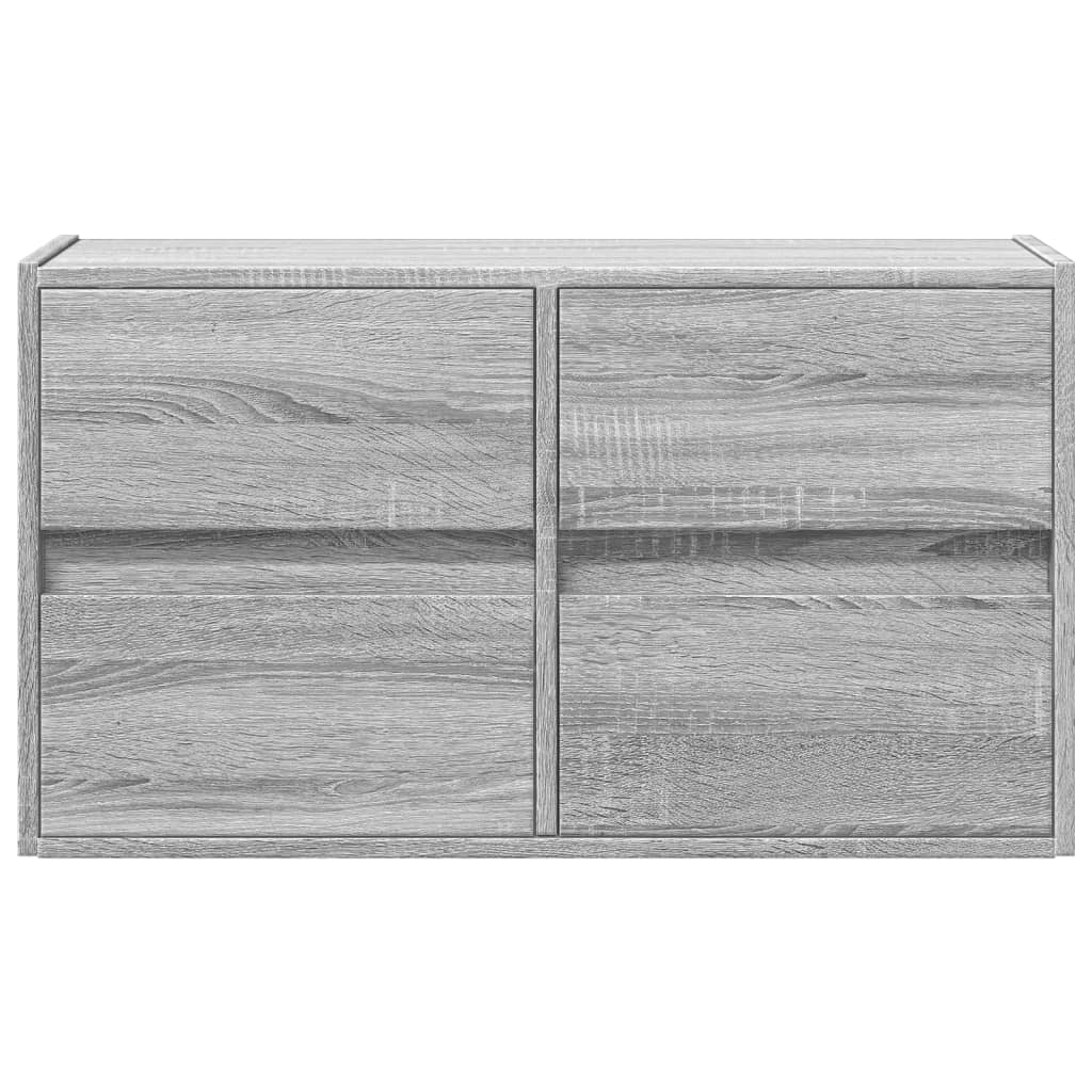 TV-Møbel Sonoma Grå TV-benk med LED 80x31x45 cm