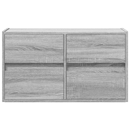 TV-Møbel Sonoma Grå TV-benk med LED 80x31x45 cm