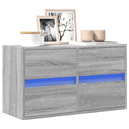 TV-Møbel Sonoma Grå TV-benk med LED 80x31x45 cm