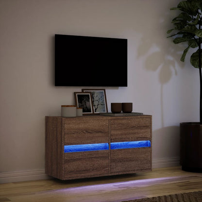TV-Møbel Brun Eik TV-benk med LED 80x31x45 cm