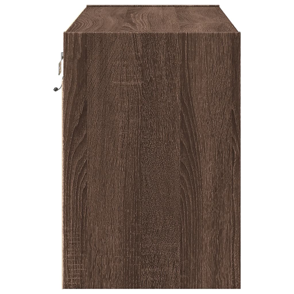 TV-Møbel Brun Eik TV-benk med LED 80x31x45 cm