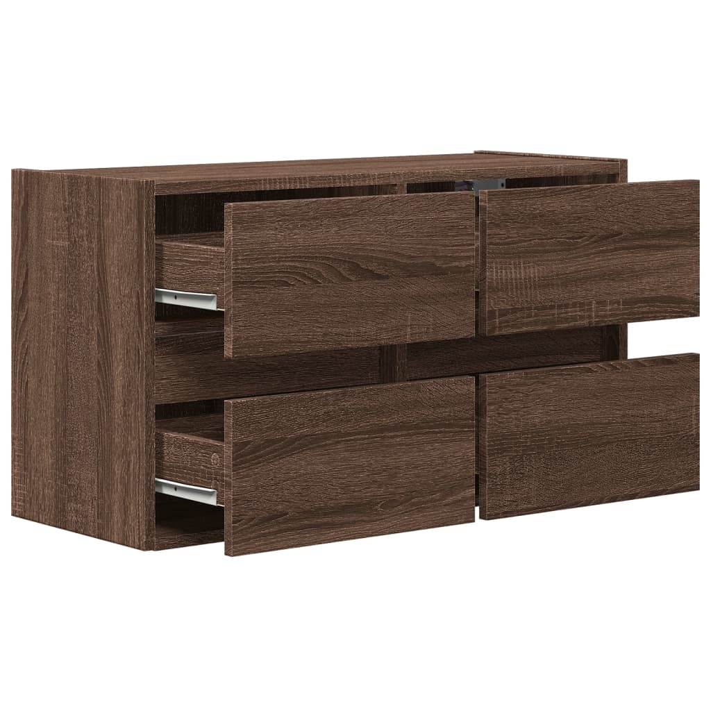 TV-Møbel Brun Eik TV-benk med LED 80x31x45 cm