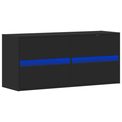 TV-Møbel Svart TV-benk med LED 100x31x45 cm