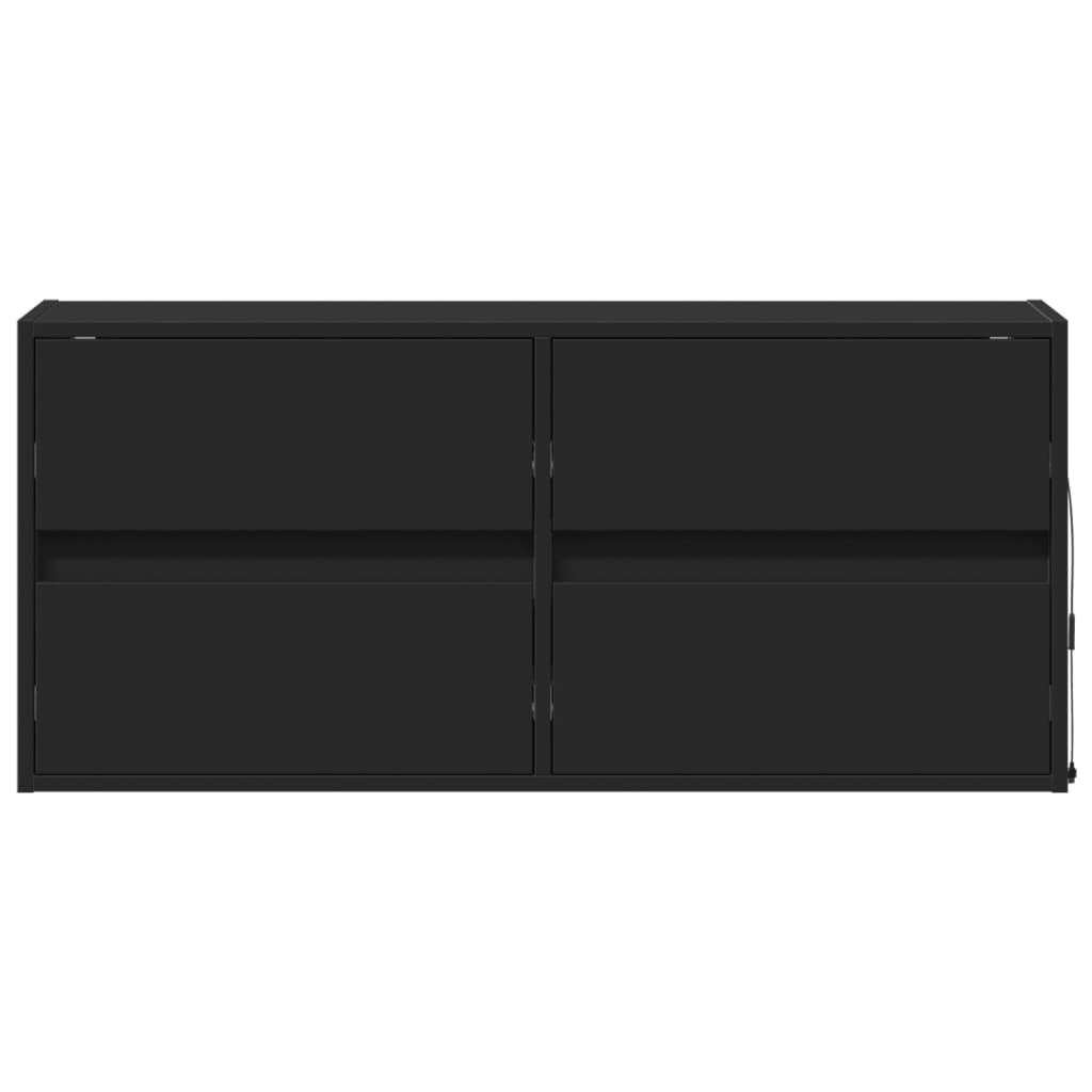 TV-Møbel Svart TV-benk med LED 100x31x45 cm
