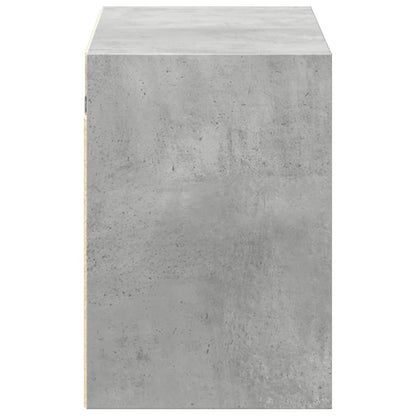 TV-Møbel Betonggrå TV-benk med LED-lys 100x31x45 cm