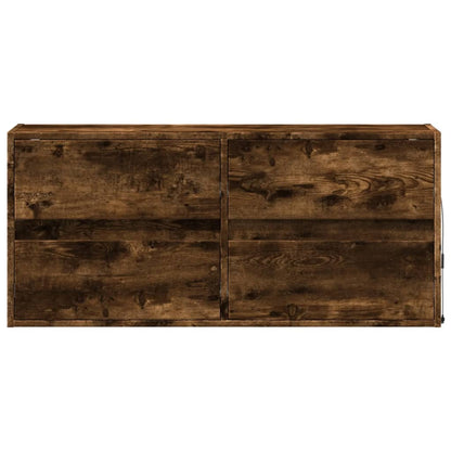 TV-Møbel Røkt EikTV-benk med LED 100x31x45 cm