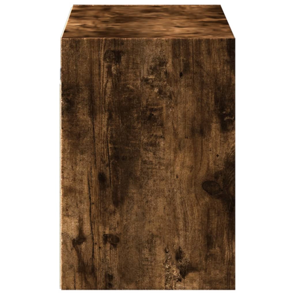 TV-Møbel Røkt EikTV-benk med LED 100x31x45 cm