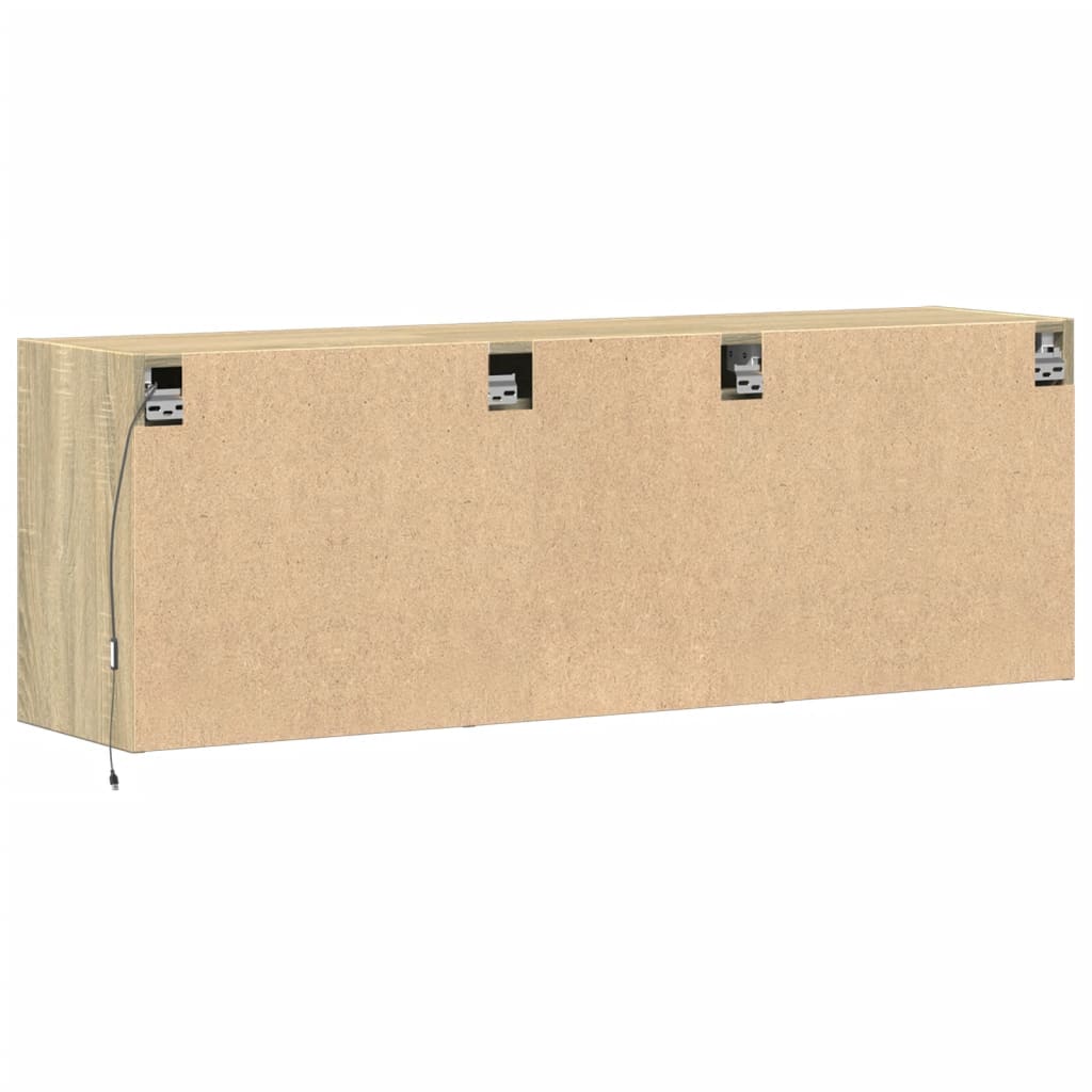 TV-Møbel Sonoma Eik TV-benk med LED 130x31x45 cm