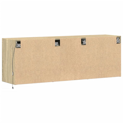 TV-Møbel Sonoma Eik TV-benk med LED 130x31x45 cm