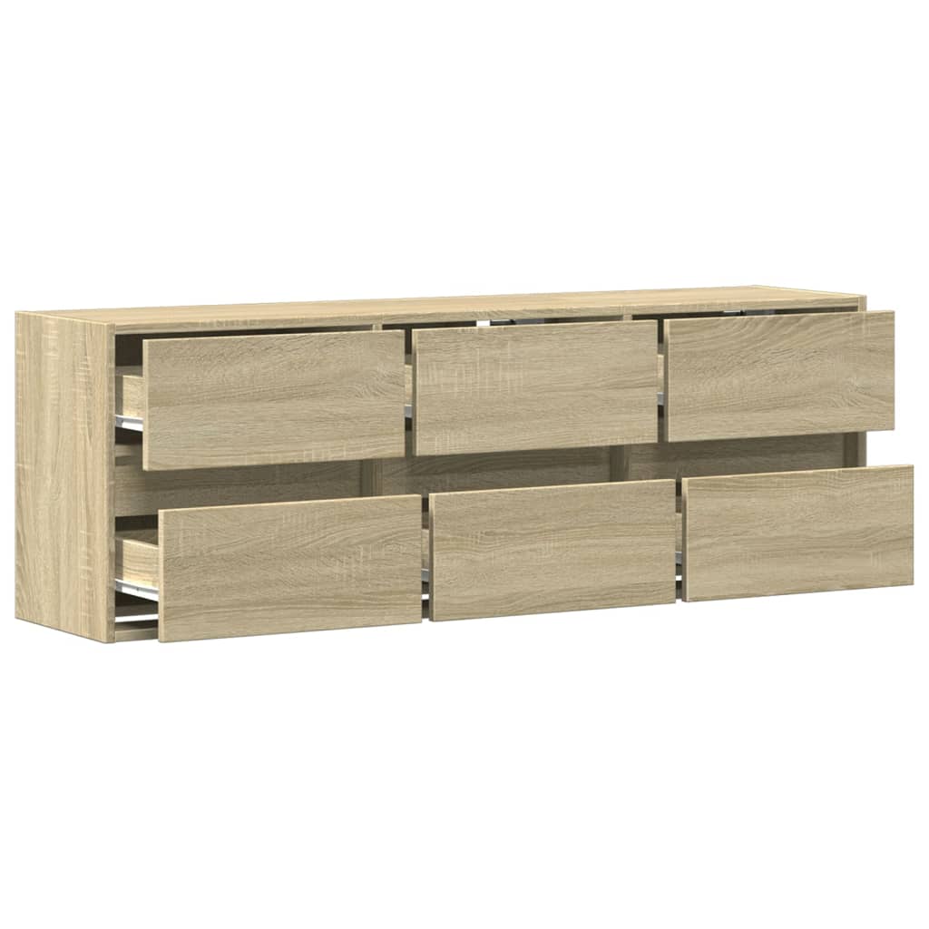 TV-Møbel Sonoma Eik TV-benk med LED 130x31x45 cm