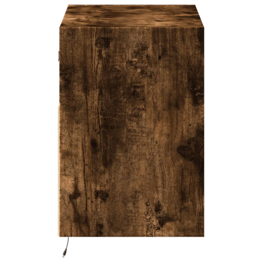 TV-Møbel Røyk Eik Tv-benk med LED 80x31x45 cm