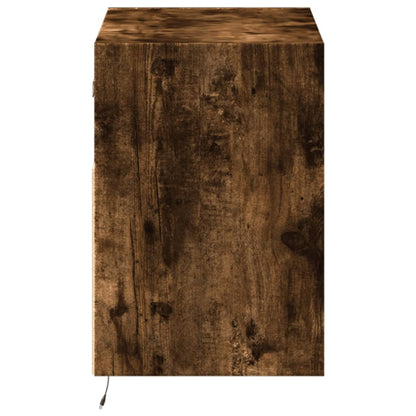 TV-Møbel Røyk Eik Tv-benk med LED 80x31x45 cm