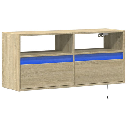 TV-Møbel Sonoma Eik TV-benk med LED 100x31x45 cm