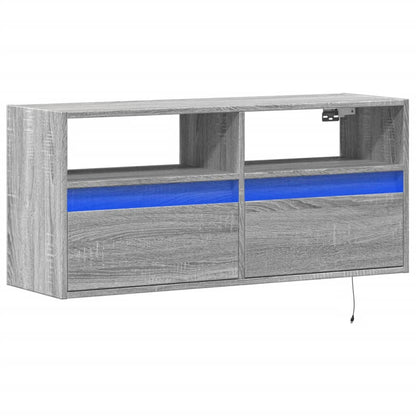 TV-Møbel Sonoma Grå TV-benk med LED 100x31x45 cm
