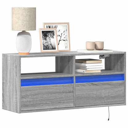 TV-Møbel Sonoma Grå TV-benk med LED 100x31x45 cm