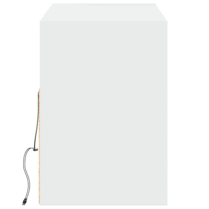 TV-Møbel Hvit TV-benk med LED 130x31x45 cm