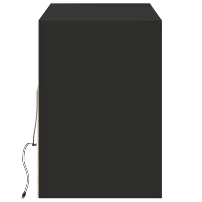 TV-Møbel Svart TV-benk med LED 130x31x45 cm