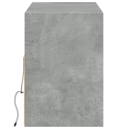 TV-Møbel Betonggrå LED-lys 130x31x45 cm