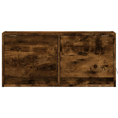 TV-Møbel Røyk Eik Tv-benk med LED 80x31x35 cm