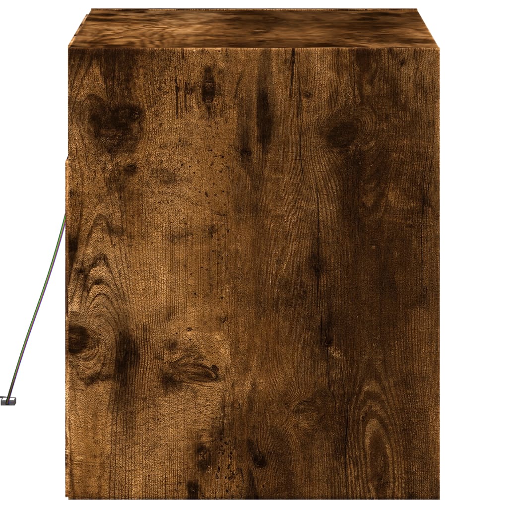 TV-Møbel Røyk Eik Tv-benk med LED 80x31x35 cm