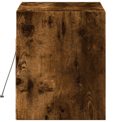 TV-Møbel Røyk Eik Tv-benk med LED 80x31x35 cm