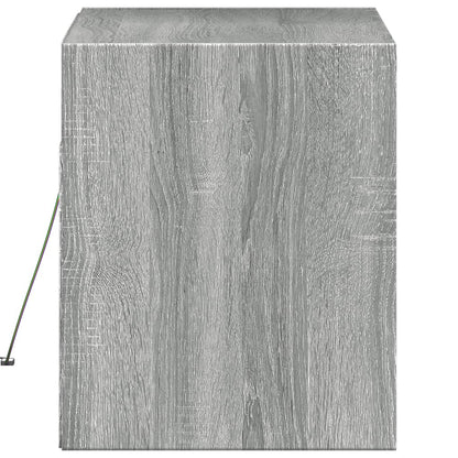 TV-Møbel Sonoma Grå Tv-benk med LED 80x31x35 cm