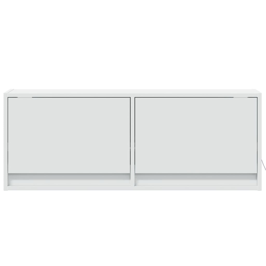 TV-Møbel Hvit Tv-benk med LED 100x31x35 cm