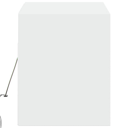TV-Møbel Hvit Tv-benk med LED 100x31x35 cm