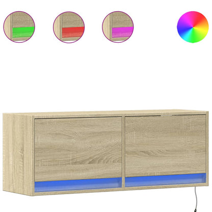TV-Møbel Sonoma Eik Tv-benk med LED 100x31x35 cm