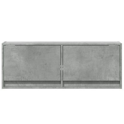 TV-Møbel Betonggrå Tv-benk med LED-lys 100x31x35 cm
