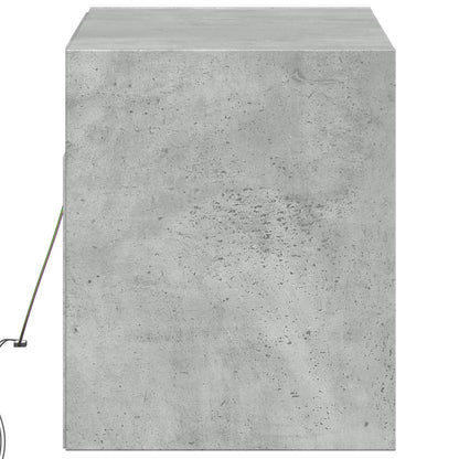 TV-Møbel Betonggrå Tv-benk med LED-lys 100x31x35 cm