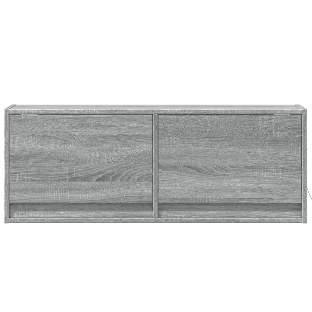 TV-Møbel Sonoma Grå TV-benk med LED 100x31x35 cm