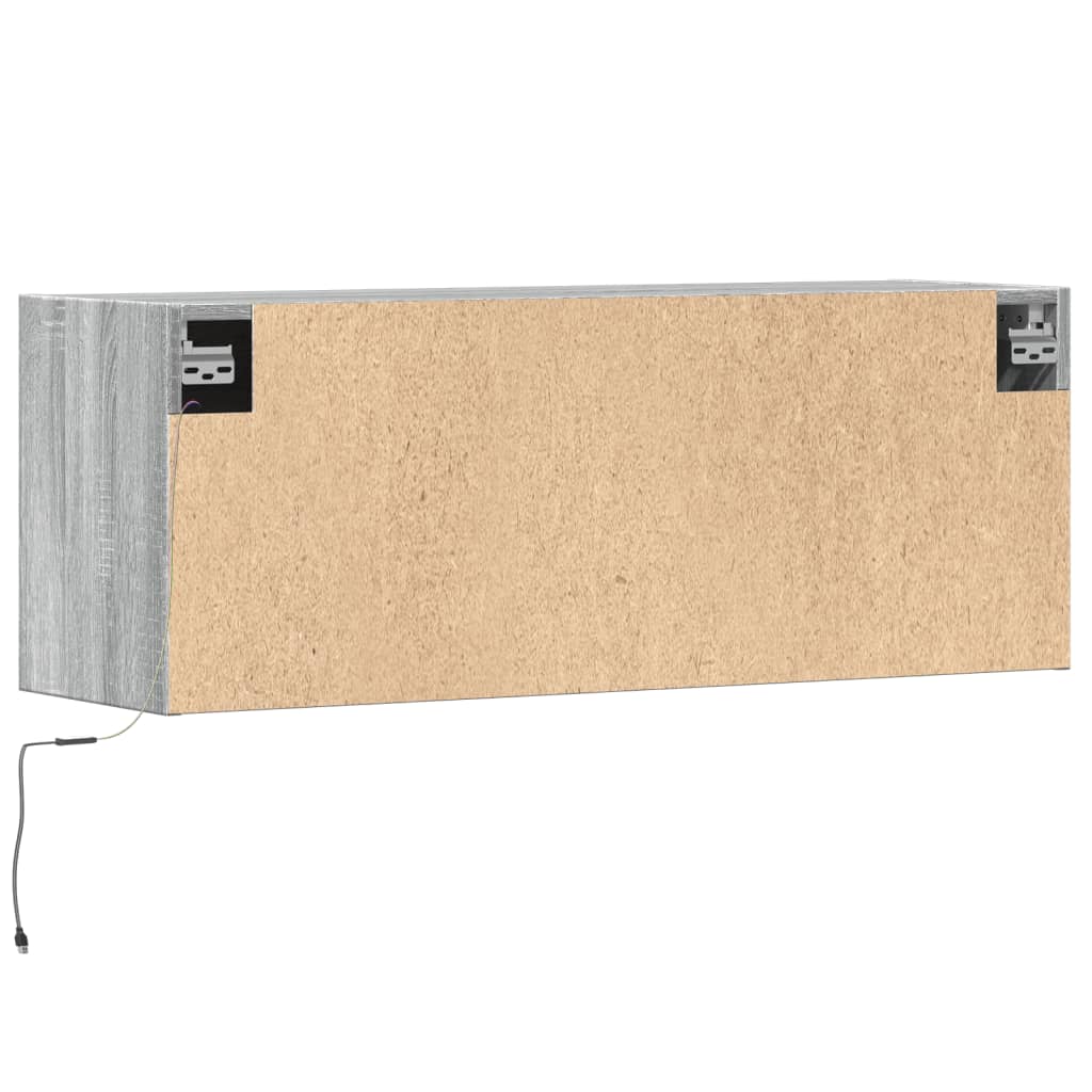 TV-Møbel Sonoma Grå TV-benk med LED 100x31x35 cm